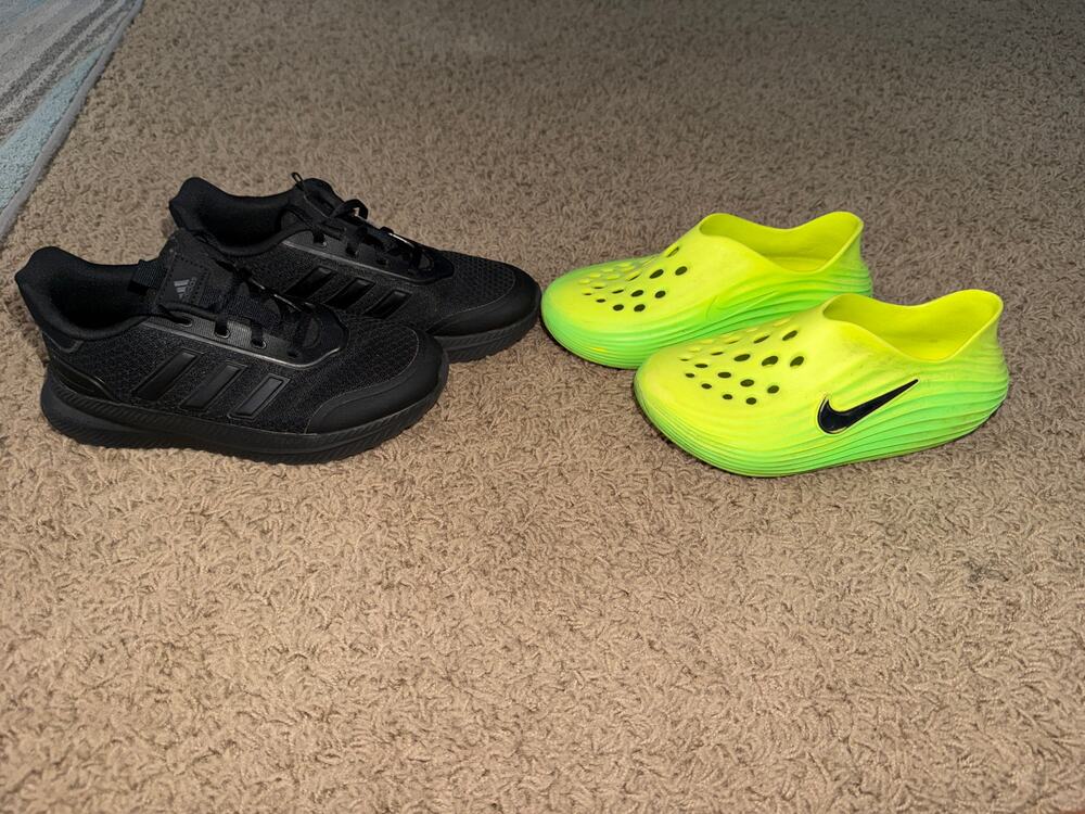 Nike ReactX Rejuven8 Recovery Shoes  & adidas X_PLR Path Shoes 3 Y Youth LOT